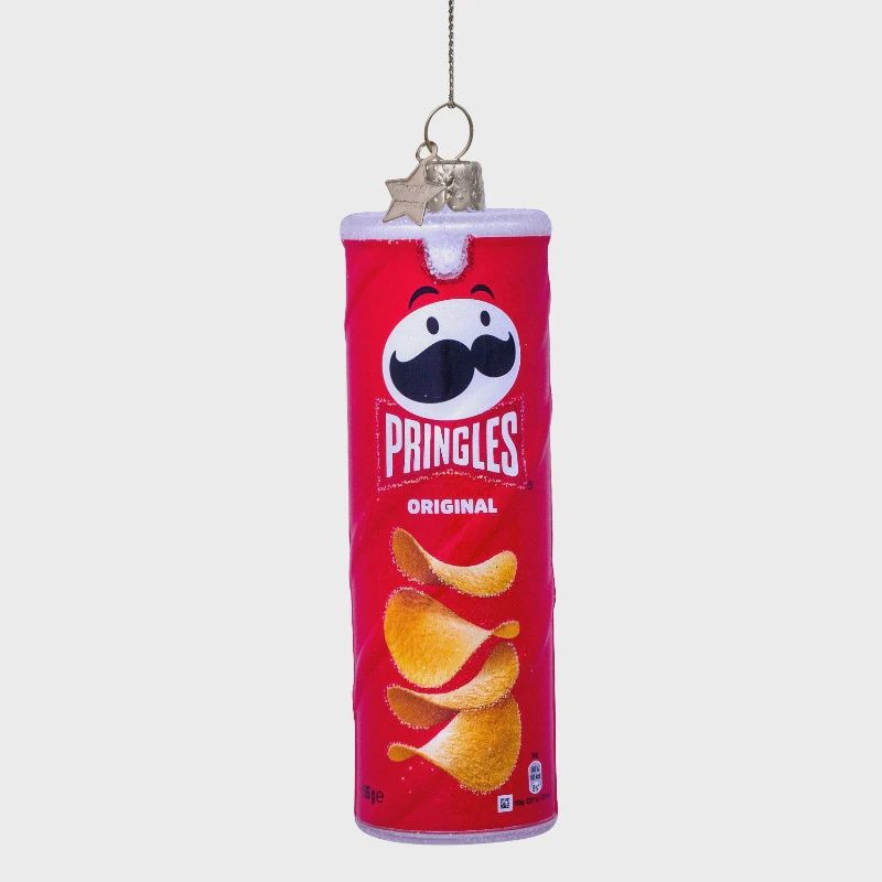 Ornament glass opal red Pringles H12cm