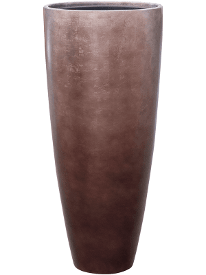 Baq Metallic Silver leaf Partner Matt Coffee (met  inzetbak) H90 D40