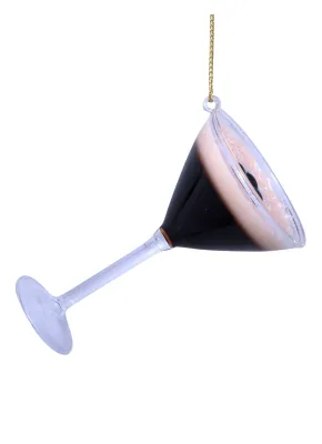 Ornament glass brown espresso martini H9cm