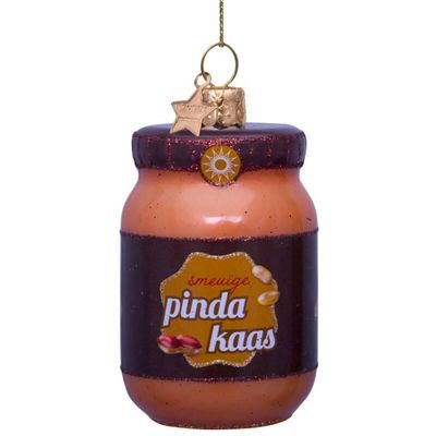 Ornament glass pindakaas H8cm
