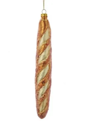 Ornament glass french baguette H15cm