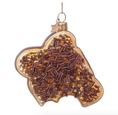 Vondels Boterham met Hagelslag Kerstbal 9 cm