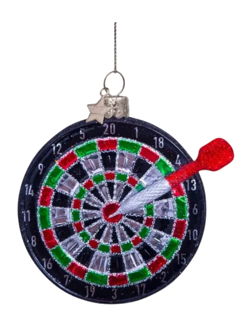 Vondels Dartbord Kerstbal Zwart 8,5 cm