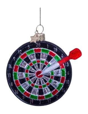 Vondels Dartbord Kerstbal Zwart 8,5 cm