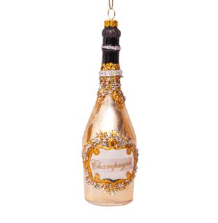 Ornament glass gold champagne bottle - Van € 17,95 voor