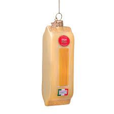 Ornament glass Italian spaghetti H11cm