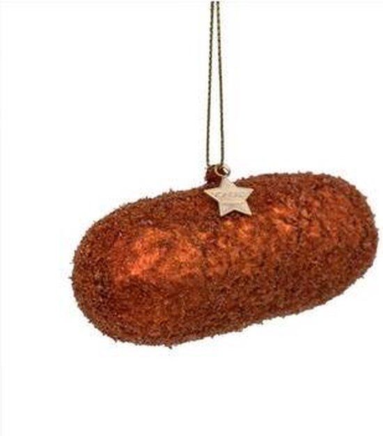 Vondels Nederlandse Kroket Kerstbal 10 cm met Geschenkdoos