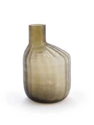 Bombyxx Carnelian M Dark Smoke | Glazen Vaas 21 cm