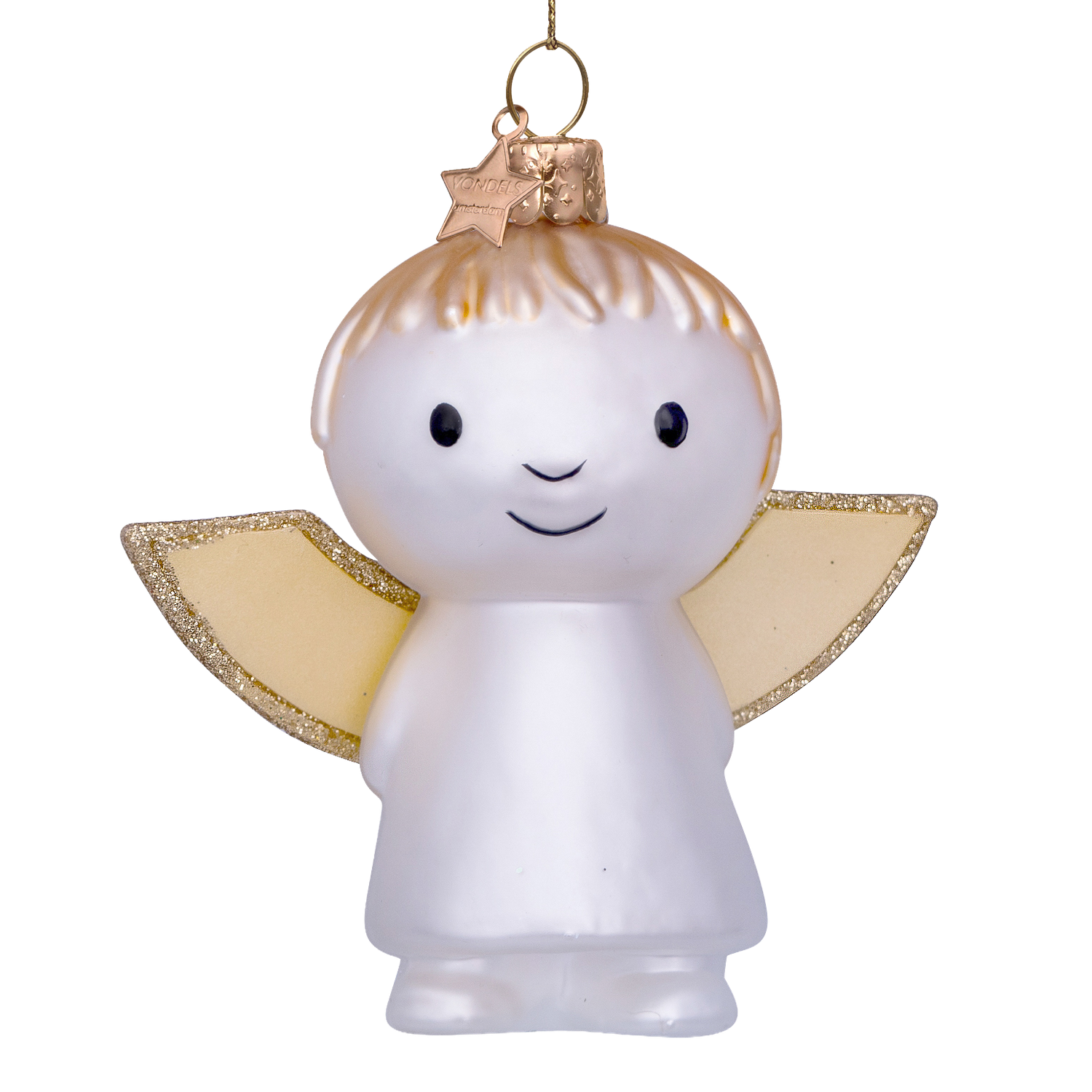 Vondels Nijntje Engel Kerstornament 9 cm – Glazen Kerstbal in Cadeaudoos