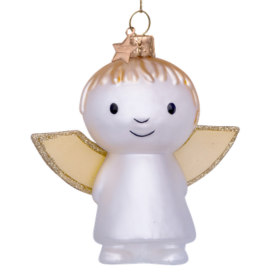 Vondels Nijntje Engel Kerstornament 9 cm – Glazen Kerstbal in Cadeaudoos