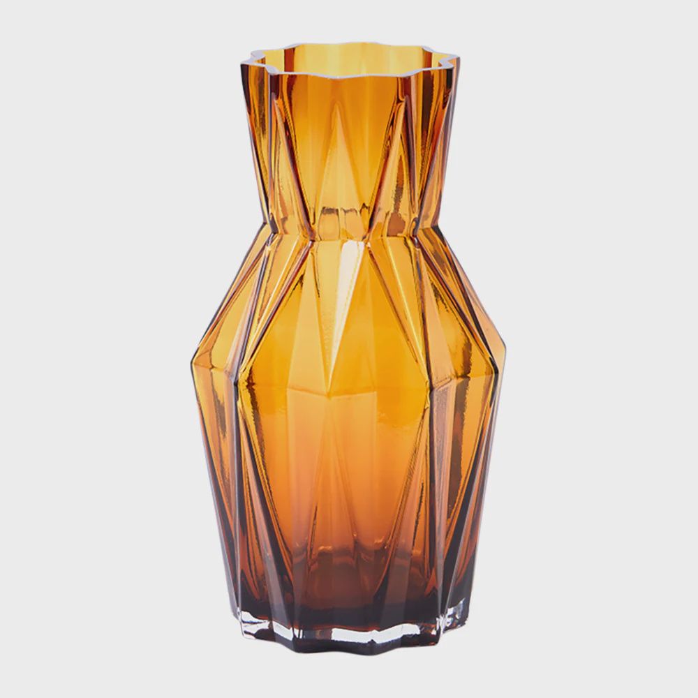 Vase Folds Glass Ochre S – Pols Potten
