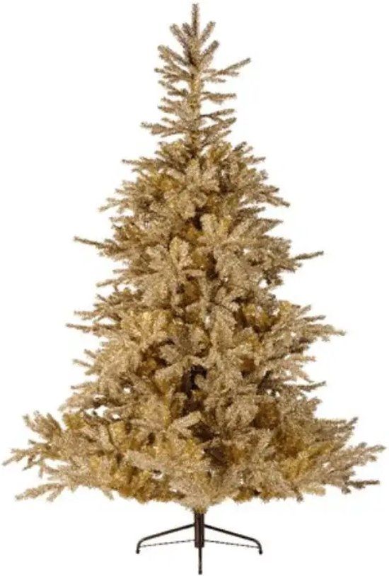 Gouden Kunstkerstboom Lumière 300 cm met Glitter – Zonder Verlichting