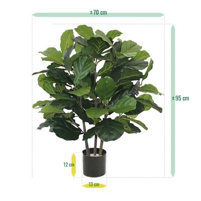 Lyrata deluxe kunstplant 95cm
