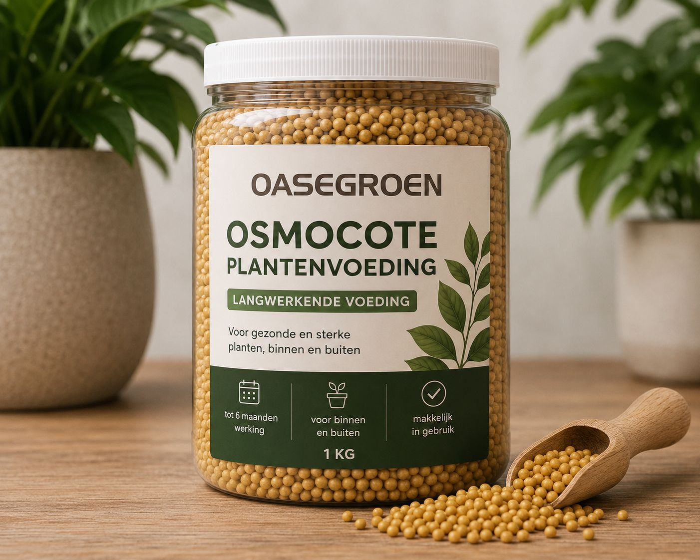 Osmocote Plantenvoeding 1 kg  | Langwerkende voeding voor gezonde kamer- en tuinplanten