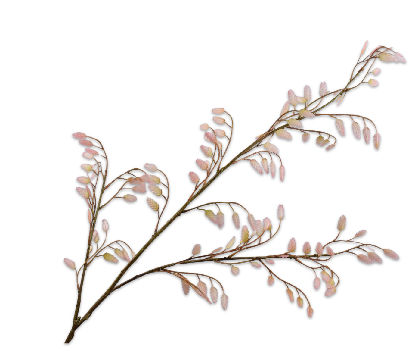 Silk-ka Gras Kunsttak met Roze Pluimpjes 113 cm