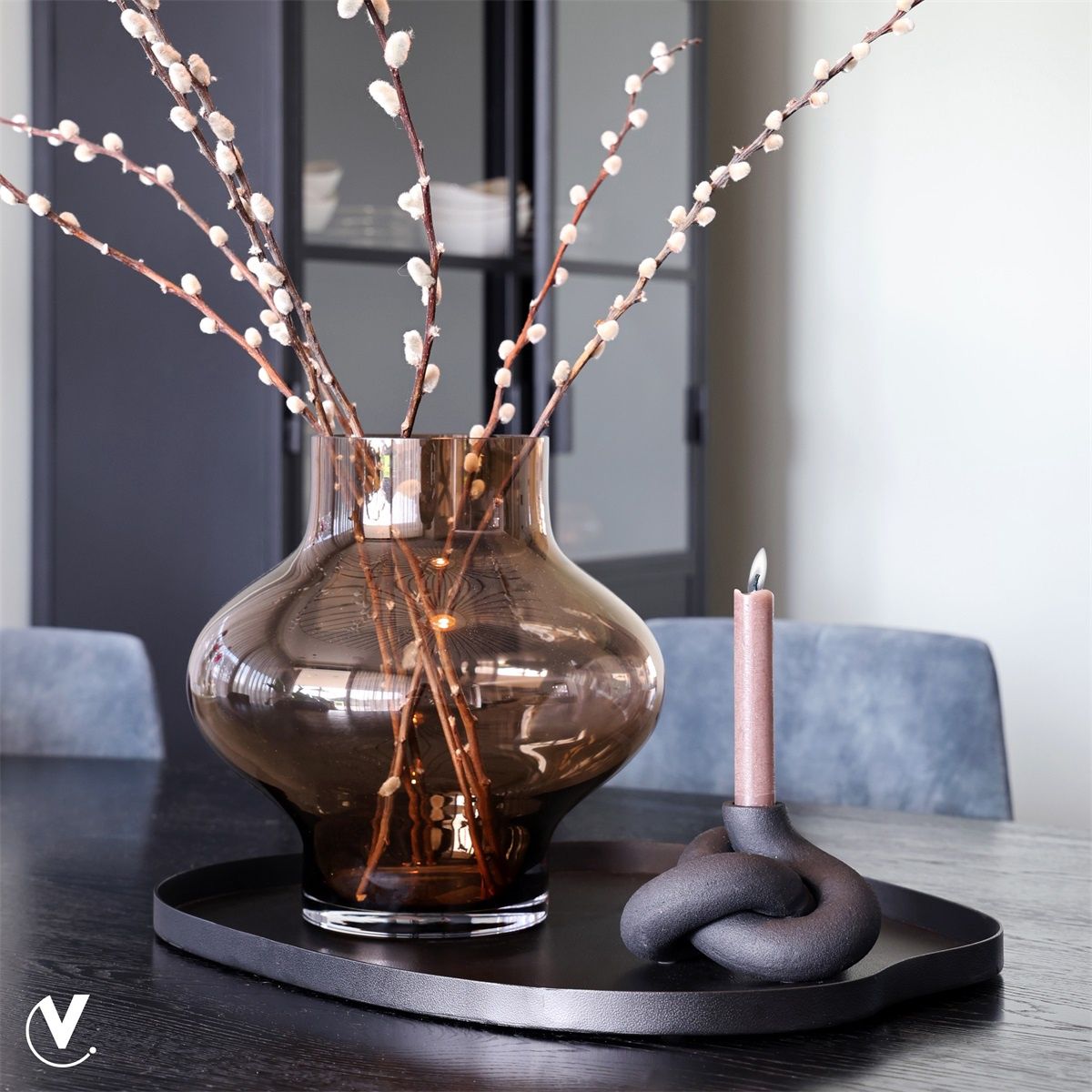 Dienblad Bariri M black L50 x B40 x H2 cm