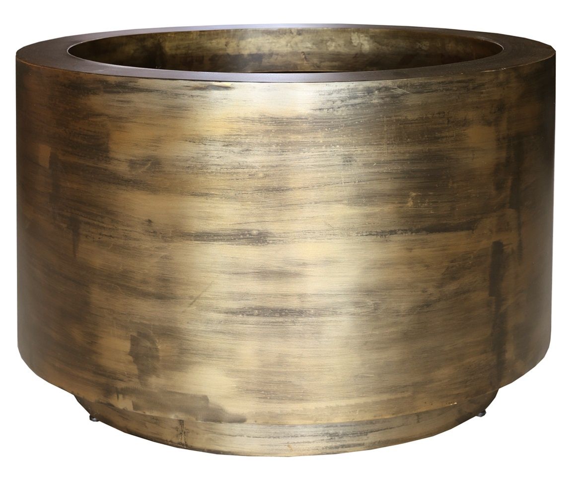 Uyuni pot aged brass Ø80 cm | Luxe stalen plantenpot