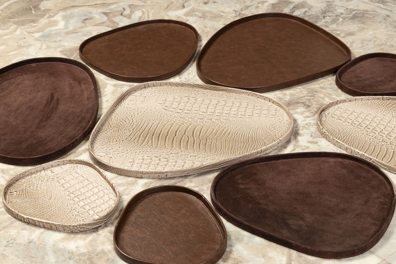 Sarahkate Leather Plate dark brown - Medium