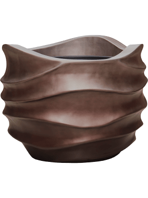 Baq Metallic Silver leaf Globe Matt Coffee 60x43cm