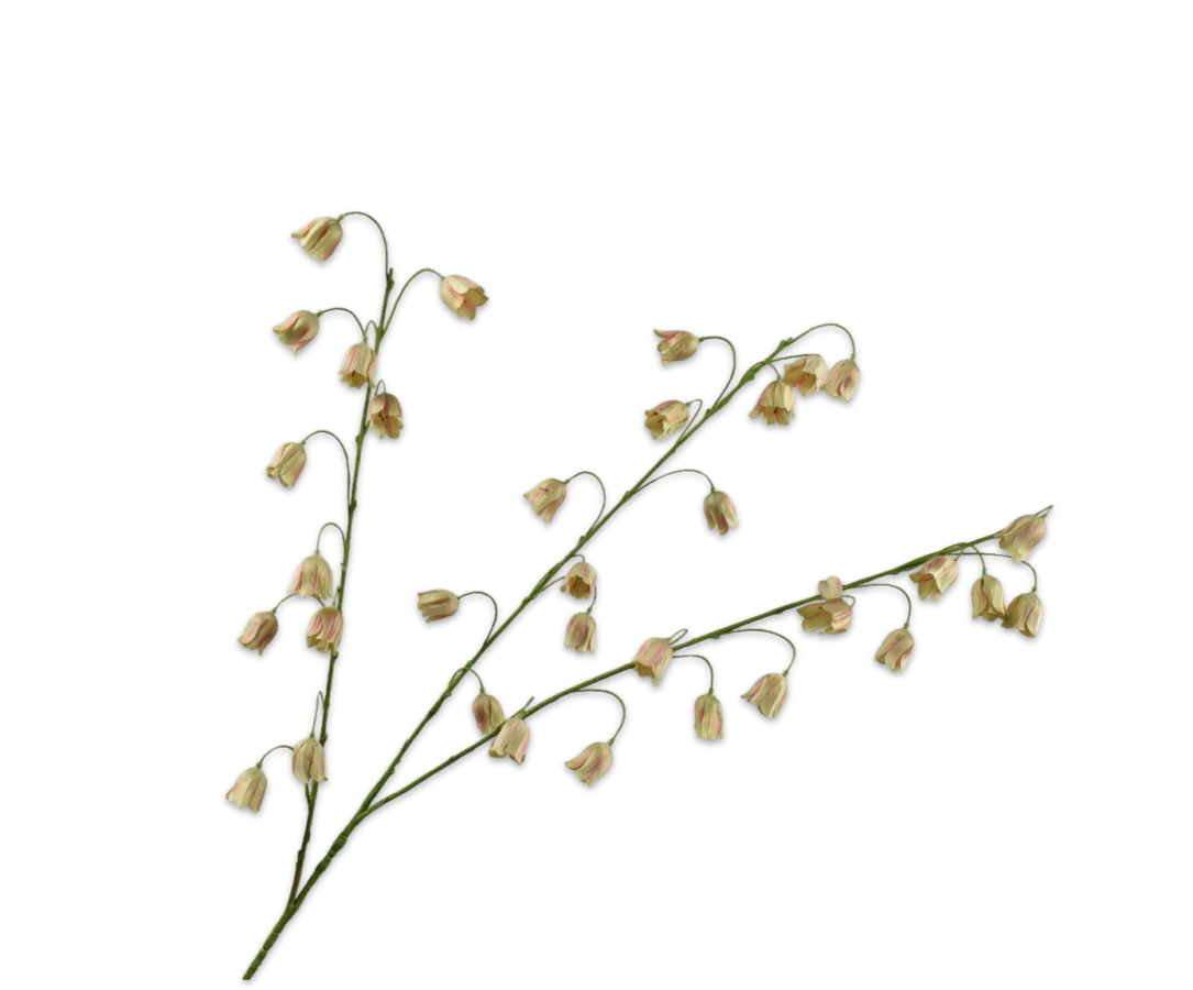 Silk-ka Fritillaria Kunsttak Mauve/Groen 97 cm – Luxe Bloemtak met Unieke Vorm