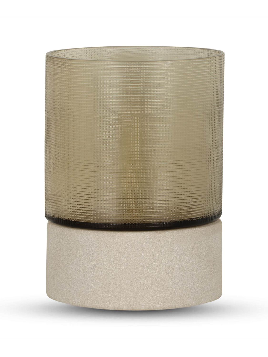 Bombyxx Oberina Medium Taupe – Glazen Waxinelichthouder Ø10 x H14,5 cm
