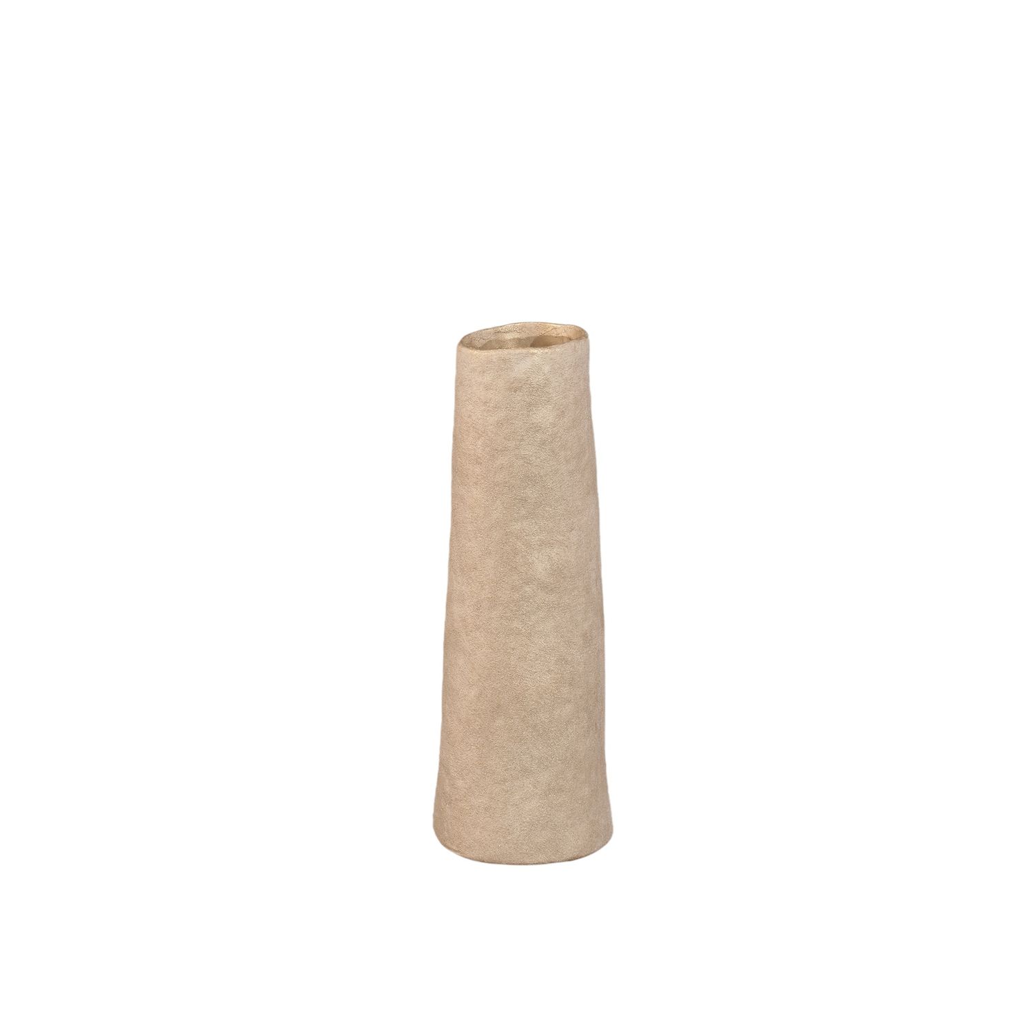 Ardala Beige straight round ceramic vase S