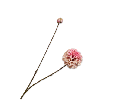Silkka Dahlia Tak Roze 86 cm – Luxe Kunstbloem met Bloem en Knop