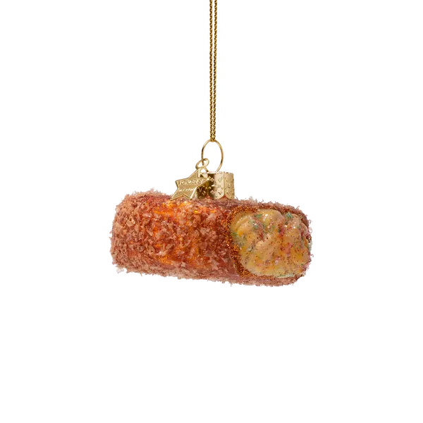 Vondels Bamischijf Kerstornament 3,5 cm – Glazen Kerstbal