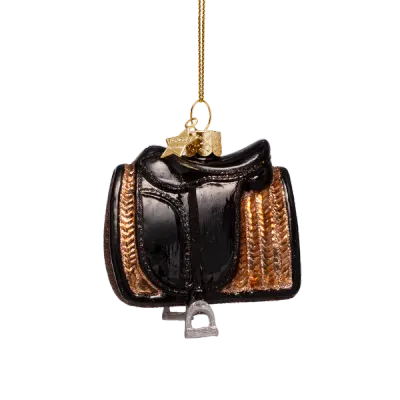 Vondels Paardenzadel Kerstornament 6 cm – Glazen Kerstbal
