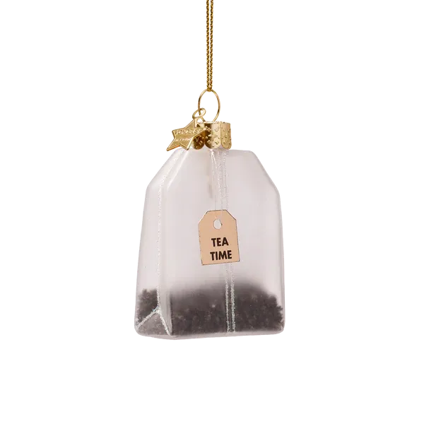 Vondels Theezakje Kerstornament 7,5 cm – Glazen Kerstbal