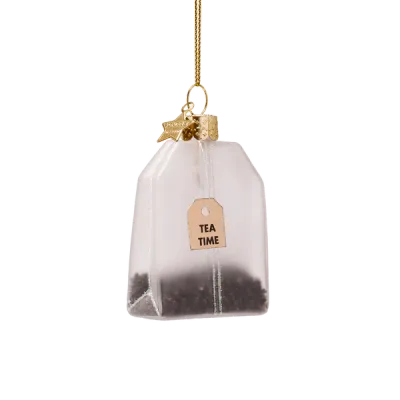 Vondels Theezakje Kerstornament 7,5 cm – Glazen Kerstbal