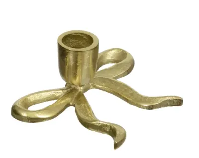 Design Kandelaar Strik Goud Aluminium 30 cm