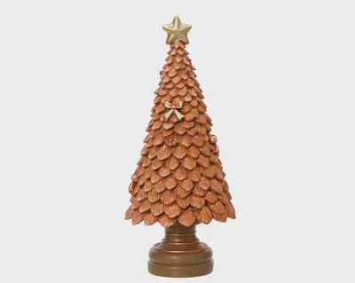 Decoratief Kerstboompje Karamel Bruin met Ster 23 cm