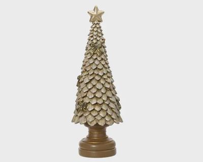 Decoratief Kerstboompje Goud met Strik &amp; Ster 36 cm