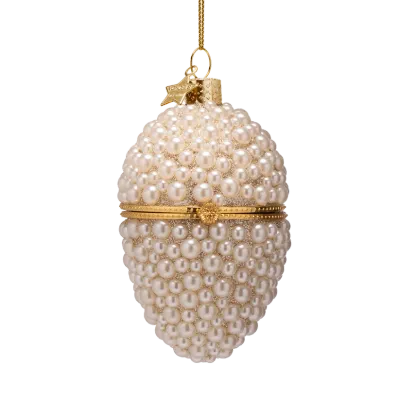 Vondels Ei met Parels Kerstornament 11 cm
