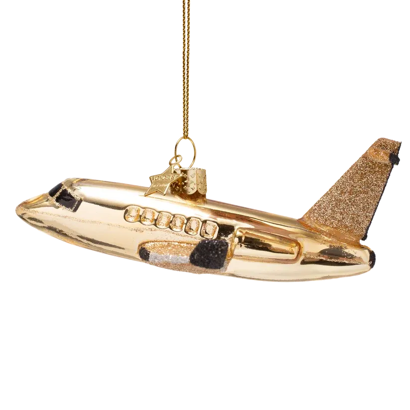 Vondels Vliegtuig Kerstornament 5,5 cm