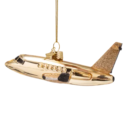 Vondels Vliegtuig Kerstornament 5,5 cm