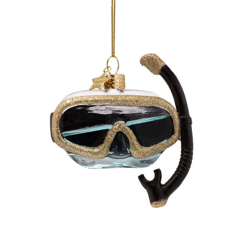Vondels Snorkelmasker Kerstornament Glas 9,5 cm