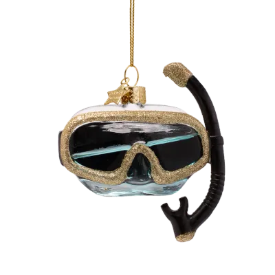 Vondels Snorkelmasker Kerstornament Glas 9,5 cm
