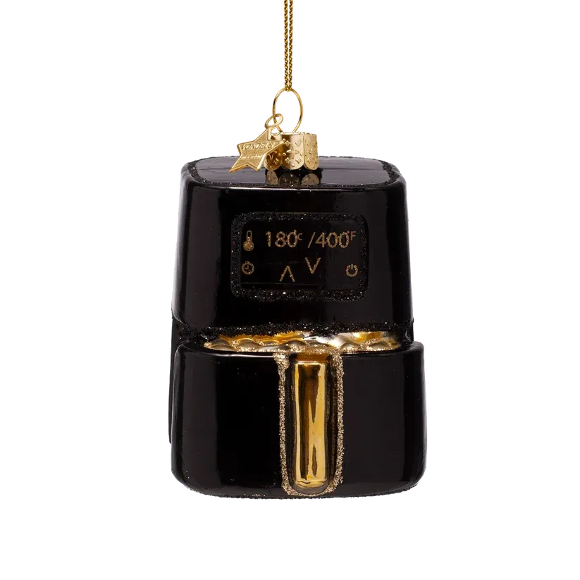 Vondels Airfryer Kerstornament Glas 7 cm