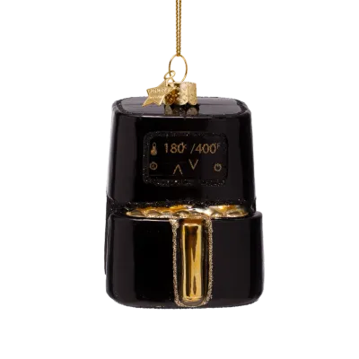 Vondels Airfryer Kerstornament Glas 7 cm