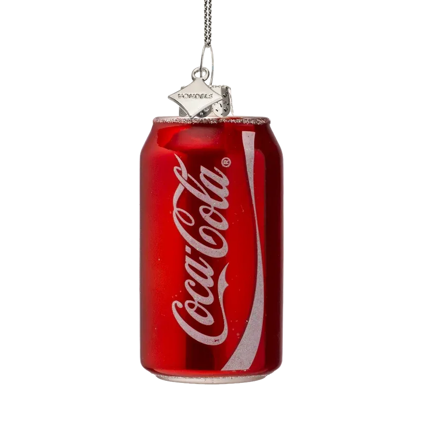 Vondels Coca-Cola Blikje Kerstornament Glas 8 cm – Kersthanger