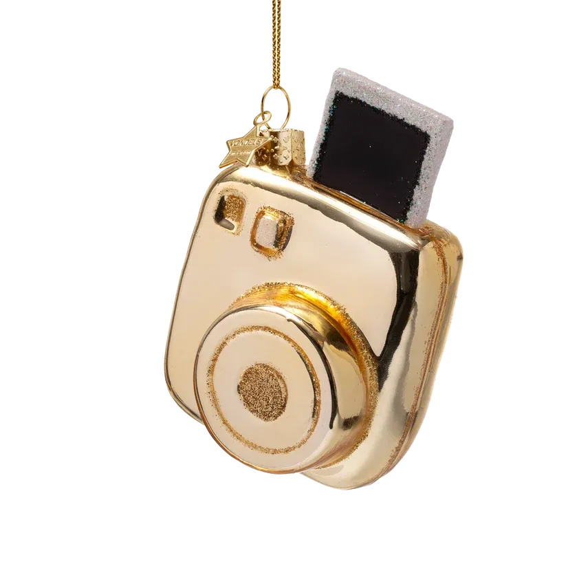 Vondels Instantcamera Kerstornament Glas 9,5 cm