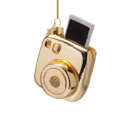 Vondels Instantcamera Kerstornament Glas 9,5 cm