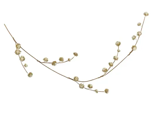 Kerstslinger Parel met Glitter en Kralen 130 cm – Goud