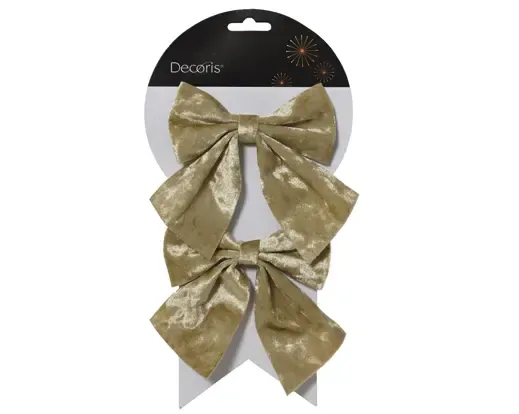 Kerststrik polyester set van 2