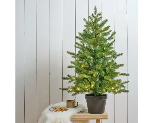 Kunstkerstboom Noël in Pot 90 cm met 80 Micro LED – Binnen &amp; Buiten