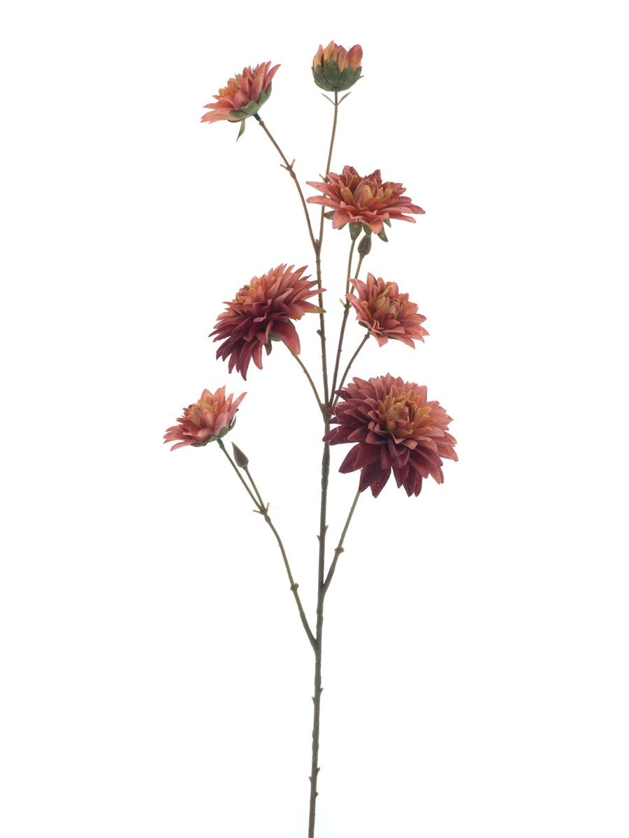 Dahlia Spray Monica Peach 96 cm – Luxe Kunstbloem met Meerdere Dahlia’s