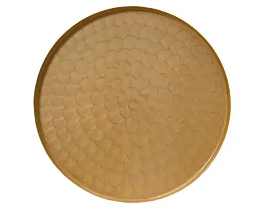 Decoratief Dienblad Goud Ø35 cm – IJzer met Emaille Afwerking