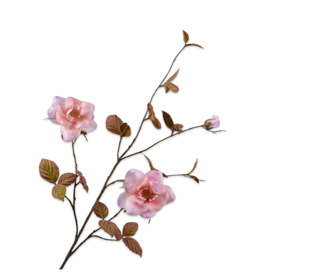 Silk-ka Roos Kunsttak Roze Real Touch – 116 cm